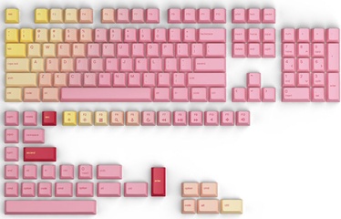 Taustiņi Glorious GPBT Keycaps - Pink Grapefruit - Forge 143 keys, rozā