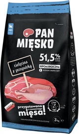 Sausā suņu barība Pan Miesko, teļa gaļa/gaļa, 3 kg