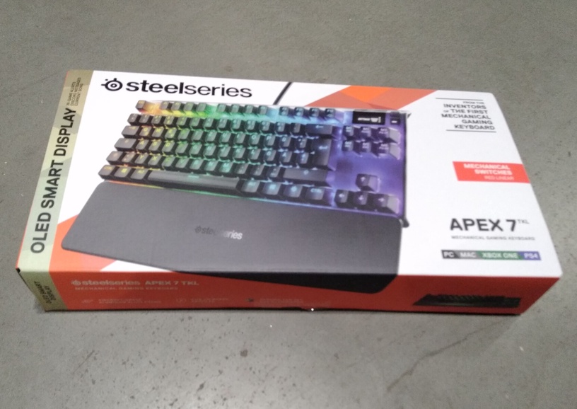 Клавиатура Steelseries APEX 7 TKL QX2 Mechanical RGB Switch NO, черный (поврежденная упаковка)