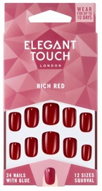 Накладные ногти Elegant Touch Polished Colour Rich Red, 25 шт.
