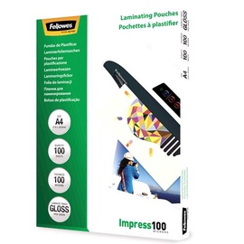 Lamineerimiskile Fellowes Laminating Pouch, 100 μm x 297 mm x 210 mm, 100 tk