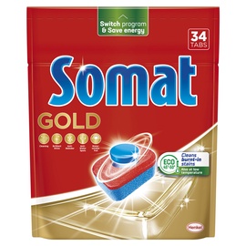 Indaplovių tabletės Somat gold, 34 vnt.