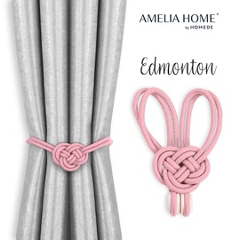 Aizkaru piederumi AmeliaHome Edmonton, rozā, 2 gab.