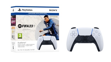 Mängukontroller Sony Dualsense PS5 + FIFA 23, valge/must