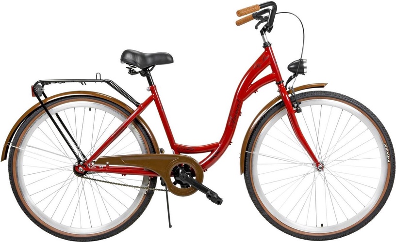 Велосипед городской Azimut City Lux, 28 ″, коричневый/бордо