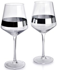 Vīna glāžu komplekts AffekDesign Mirella Silver, stikls, 0.580 l, 2 gab.