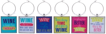 Декорация 4Living Wine Glass Charms 300753, стекло/металл, многоцветный