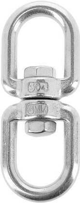Āķis Nils Swivel Hook, tērauds, hroma