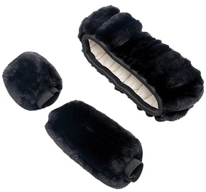 Stūres pārvalki Bottari Fluffy Kit, melna, 3 gab.