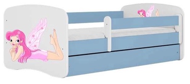 Vaikiška lova viengulė Kocot Kids Babydreams Fairy With Wings, mėlyna/balta, 164 x 90 cm, su patalynės dėže