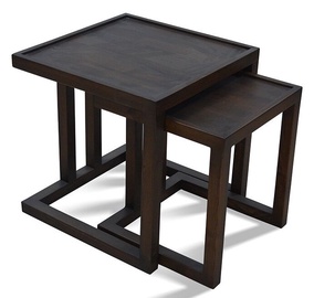 Kafijas galdiņš Kalune Design Santan, melna, 50 cm x 40 cm x 50 cm