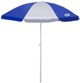 Paplūdimio skėtis NILS NC7813, 160 cm, mėlynas/baltas