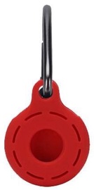 AirTag держатель Estuff ES663041 Collar Tag Silicone, красный