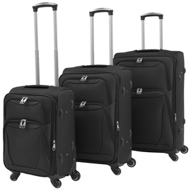 Koferu komplekts VLX Soft Case 3pcs 91315, melna, 450 x 350 x 730 mm