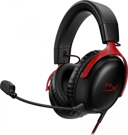 Проводная игровая гарнитура HyperX Cloud III, черный/красный