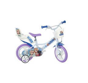 Laste jalgratas Dino Bikes, valge/violetne, 12"