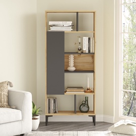Plaukts Kalune Design AR4, brūna/antracīta, 25 cm x 72 cm x 163.3 cm