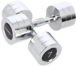 Svorių rinkinys HMS Chrome Dumbbells, 7 kg x 2 vnt.