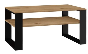 Kafijas galdiņš Top E Shop Modern 1P, melna/ozola, 90 cm x 58 cm x 50 cm