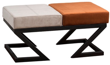 Пуф Hanah Home Eda 591GRC1136, oранжевый/бежевый, 44 см x 92 см x 46 см