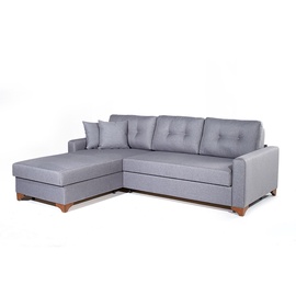 Kampinė sofa - lova Hanah Home Madrid, pilka, dešininė, 190 x 250 cm x 95 cm