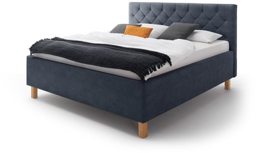 Кровать Meise Möbel Hioshop, синий/дубовый, 215x170 см, с решеткой
