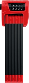 Piekaramā slēdzene Abus Bordo Combo, melna/sarkana, 900 mm x 5 mm x 5 mm