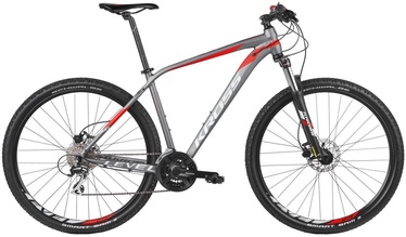 Velosipēds kalnu Kross, 27.5 ", 17" rāmis, sudraba/sarkana/grafīta