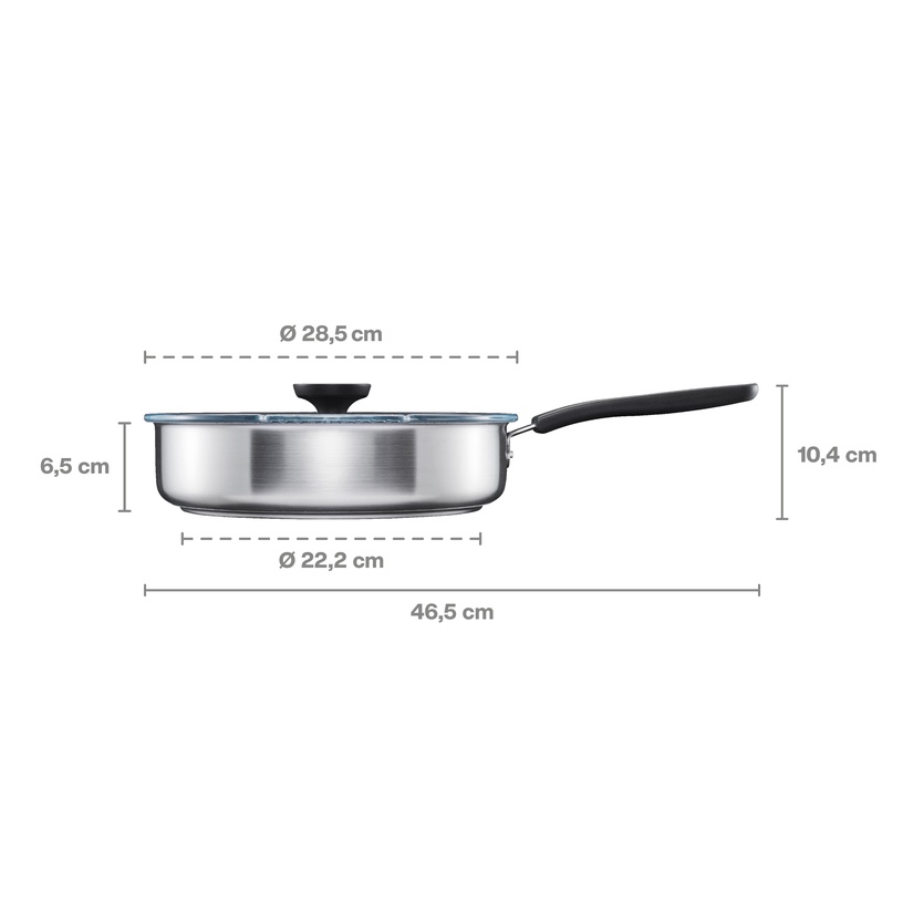 Praepann kaanega Fiskars Functional Form 1072314, 26 cm, roostevaba teras