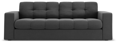 Dīvāns Micadoni Home Justin Velvet, tumši pelēka, 162 x 90 cm x 72 cm