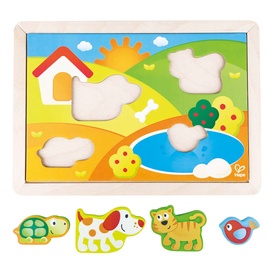 Деревянные пазлы Hape Sunny Valley 3in1 E1601A, 1.7 см