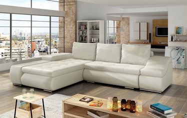 Stūra dīvāns Ontario Soft 33, bēša, kreisais, 200 x 296 cm x 88 cm