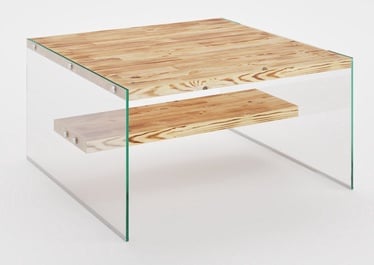 Журнальный столик Kalune Design Niagara S101, дубовый, 75 см x 75 см x 40 см