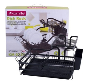 Trauku žāvētājs Kamille 0750, 46.5 cm x 35.8 cm x 18 cm, plastmasa/metāls, melna