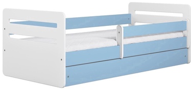 Bērnu gulta vienvietīga Kocot Kids Tomi, zila, 144 x 90 cm, ar nodalījumu gultas veļai