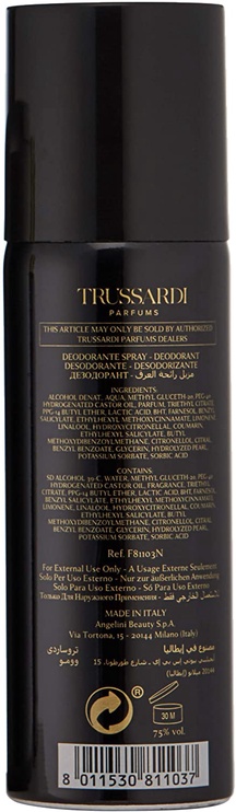 Vyriškas dezodorantas Trussardi Uomo 2011, 100 ml