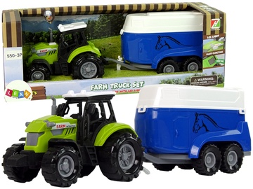 Rotaļu traktors Lean Toys A Farmers Tale 11107, zila/balta/melna