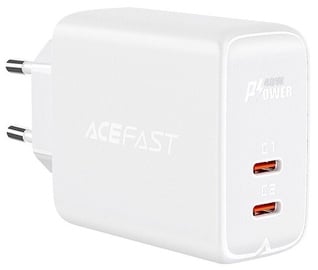 Telefoni laadija AceFast A9 Dual USB-C, 2 x USB-C, valge, 40 W