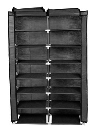 Batų dėžė Kalune Design Bez 379VLV2203, juoda, 40 cm x 96 cm x 146 cm