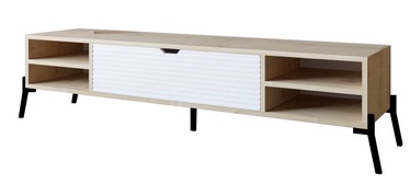 TV-laud Kalune Design Santa, valge/tamm, 160 cm x 40 cm x 36 cm