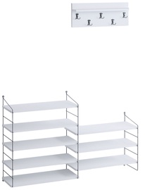 Jalatsiriiul Kalune Design Býena, valge, 300 mm x 1440 mm x 850 mm