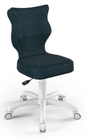 Bērnu krēsls Petit White MT24 Size 3, balta/tumši zila, 550 mm x 715 - 775 mm