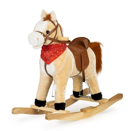 Лошадка-качалка EcoToys Horse XL-106, дерево, плюшевый