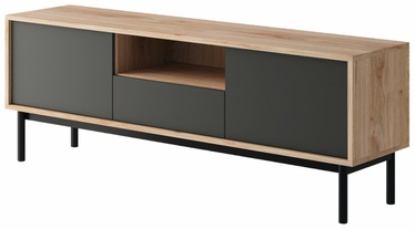 ТВ стол Piaski Basic BRTV154, серый/дубовый, 154 см x 39 см x 57 см