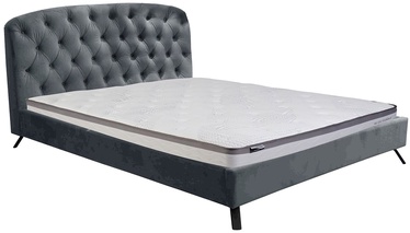 Кровать Home4you Aurora Harmony K10654, 160 x 200 cm, серый, с матрасом, с решеткой