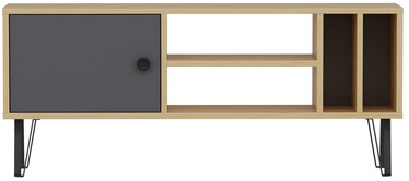 TV galds Kalune Design Arven, ozola/antracīta, 25 cm x 120 cm x 51.6 cm