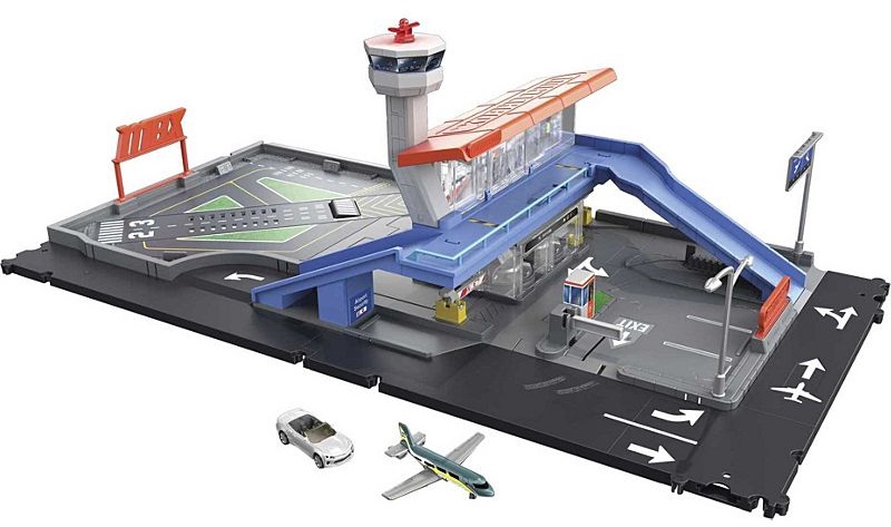 Transporta rotaļlietu komplekts Mattel Matchbox Action Drivers Airport Adventure HCN34, daudzkrāsains