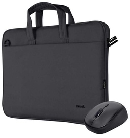 Klēpjdatoru soma Trust Nb Case Bologna + Mouse Set 24988, melna, 16"