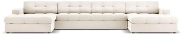 Dīvāns Micadoni Home Justin Velvet Panoramic 5 Seats, bēša, 294 x 160 cm x 72 cm