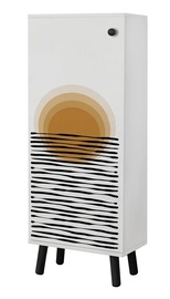 Обувной шкаф Kalune Design Vegas SB 945, белый/черный, 38 см x 50 см x 135 см